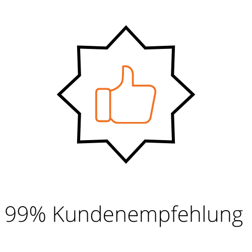 99% Kundenempfehlung