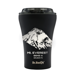 Coffee thermal mug with ceramic coating Dr.Bacty Apollo 227 ml - Mt. Everest - black