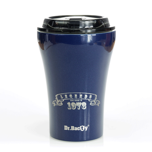 Coffee thermal mug with ceramic coating Dr. Bacty Apollo - 227 ml - blue - with your year of birth