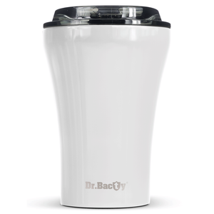 Coffee thermal mug with ceramic coating Dr. Bacty Apollo 227 ml - white