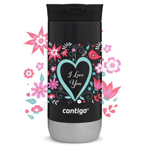 Contigo Huron 2.0 470ml thermal coffee mug - I love You - Black