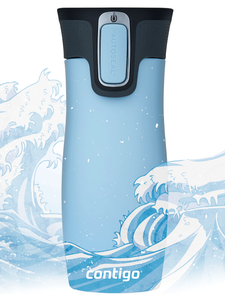 Contigo West Loop 2.0 470ml thermal mug - Blue Mat - Bird love 