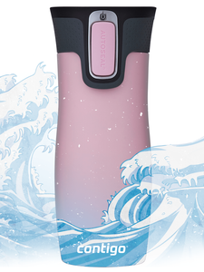 Contigo West Loop 2.0 470ml thermal mug - Pink Mat - Summer Waves