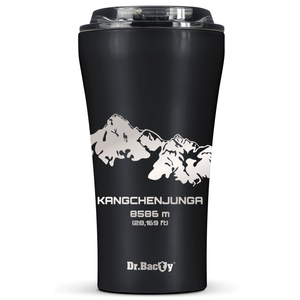 Dr.Bacty Apollo 2.0 thermal coffee mug - 360 ml - Kangchenjunga  - Black Matt