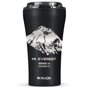 Dr.Bacty Apollo 2.0 thermal coffee mug - 360 ml - Mt. Everest - Black Matt