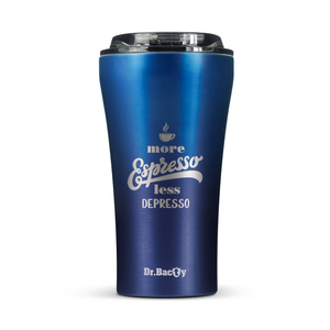 Dr.Bacty Apollo 2.0 thermal coffee mug - Espresso depresso - 360 ml - Monaco Blue