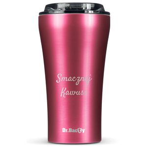 Dr.Bacty Apollo 2.0 thermal coffee mug - Tasty coffee - 360 ml - Pink