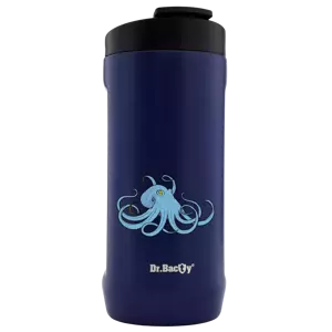 Thermal mug of Dr. Bacty Notus with octopus - navy blue