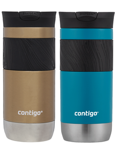 ontigo Byron 2.0 470ml thermal mug set - Gold + Blue Matte