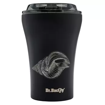 Ceramic mug with lid Dr. Bacty Apollo - Black