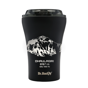 Coffee thermal mug with ceramic coating Dr.Bacty Apollo 227 ml - Dhaulagiri - black