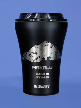 Coffee thermal mug with ceramic coating Dr.Bacty Apollo 227 ml - Makalu - black