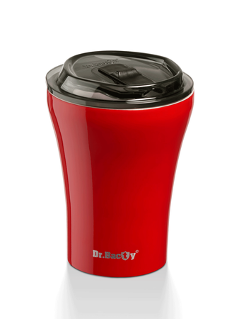 Coffee thermal mug with ceramic coating Dr.Bacty Apollo - 227 ml - red