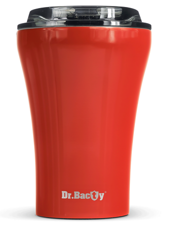 Coffee thermal mug with ceramic coating Dr.Bacty Apollo - 227 ml - red