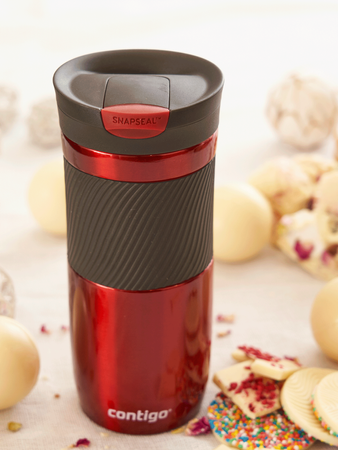 Contigo Byron 470ml thermal mug set - Red + Matte Black