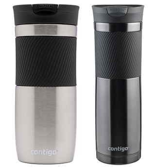 Contigo Byron 470ml thermal mug set - Stainless Steel 470ml + Gunmetal 720ml