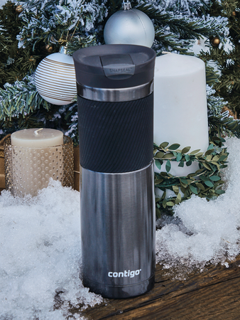 Contigo Byron 470ml thermal mug set - Stainless Steel 470ml + Gunmetal 720ml