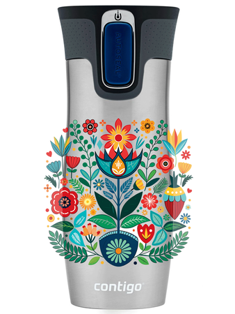 Contigo West Loop 2.0 thermal mug 470ml - Folklore II - Steel 