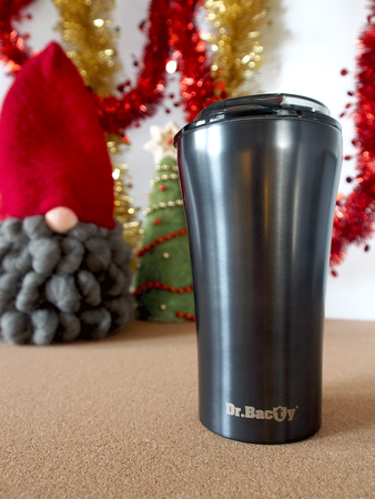 Dr.Bacty Apollo 2.0 thermal coffee mug - 360 ml - Gunmetal