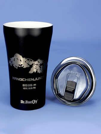 Dr.Bacty Apollo 2.0 thermal coffee mug - 360 ml - Kangchenjunga  - Black Matt