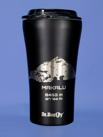 Dr.Bacty Apollo 2.0 thermal coffee mug - 360 ml - Makalu - Black Matt