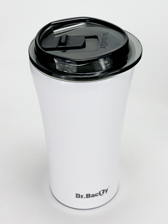 Dr.Bacty Apollo 2.0 thermal coffee mug - Espresso depresso - 360 ml - Glossy White