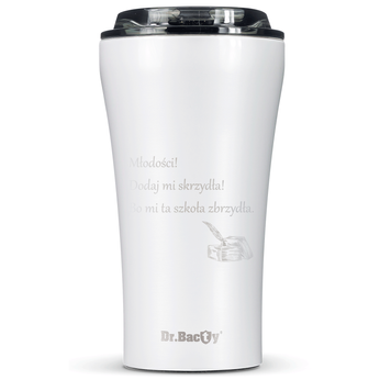 Dr.Bacty Apollo 2.0 thermal coffee mug - Ode to Youth - 360 ml - Glossy White