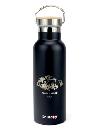 Dr.Bacty Iris stainless steel thermal bottle - black - Daulagiri