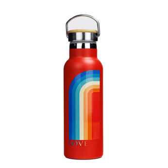 Dr.Bacty Iris steel thermal bottle - red - LOVE