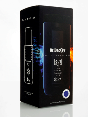 Dr.Bacty Notus 360 ml thermal mug with engraving - navy blue