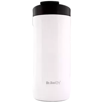 Thermal coffee mug 2-in-1 Dr.Bacty Notus 360 ml - white.