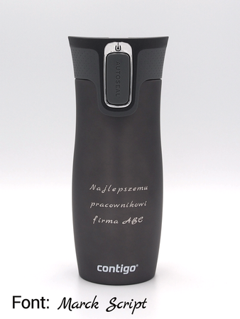 Thermal mug Contigo West Loop 2.0 with custom inscription-engraved-graphite