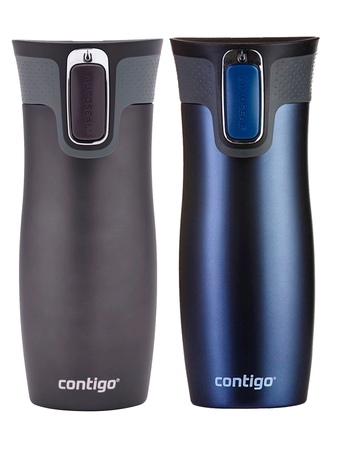 Thermal mugs Contigo West Loop 2.0 470ml - matte navy blue + gunmetal