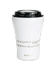 Coffee thermal mug with ceramic coating Dr. Bacty Apollo 227 ml Five-line - white