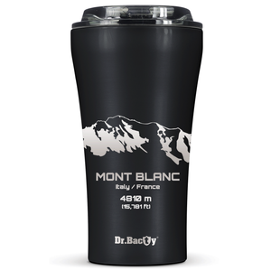 Dr.Bacty Apollo 2.0 thermischer Kaffeebecher - 360 ml - Mont Blanc - Schwarz Matt