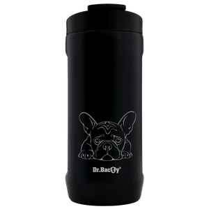 Dr.Bacty Notus Französische Bulldogge 2-in-1 Thermobecher - schwarz