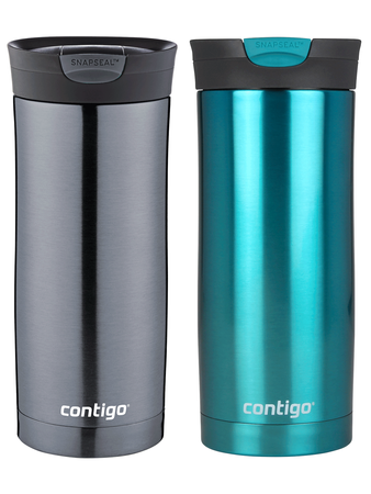 Contigo Huron 470ml Thermobecher Set - Gunmetal + Biscay Bay