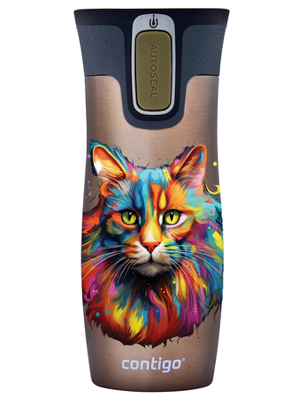 Contigo West Loop 2.0 470 ml Thermalbecher - Latte - Katze