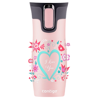 Contigo West Loop 2.0 470ml Thermalbecher - Rosa Matte - I love You