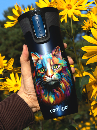 Contigo West Loop 2.0 470ml Thermalbecher - marineblau - Katze