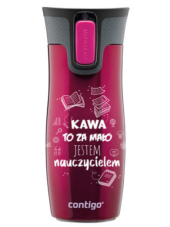 Contigo West Loop 2.0 470ml Thermobecher - Ich bin ein Lehrer - Himbeere