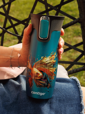 Contigo West Loop 2.0 Thermobecher 470ml - Biscay Bay- Goldfisch