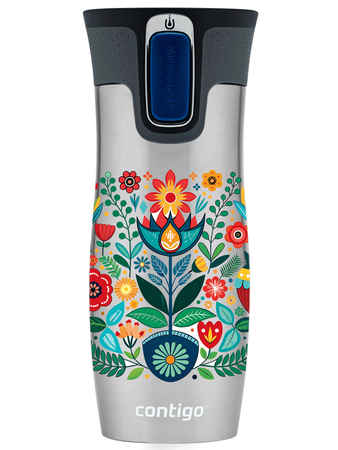 Contigo West Loop 2.0 Thermobecher 470ml - Folklore II - Stahl 