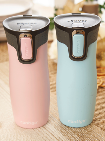 Contigo West Loop 470 ml Thermobecher mit Gravur - Pink Matte