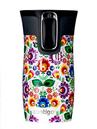 Contigo West Loop Mini 300ml Thermobecher - Folklore - Weiß Metallic