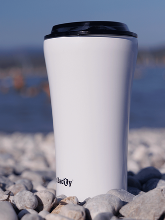 Dr.Bacty Apollo 2.0 Thermo-Kaffeebecher - 360 ml - Glänzend Weiß