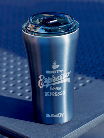 Dr.Bacty Apollo 2.0 thermischer Kaffeebecher - Espresso depresso - 360 ml - Gunmetal