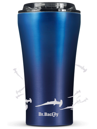 Dr.Bacty Apollo 2.0 thermischer Kaffeebecher - Hai - 360 ml - Monaco Blau