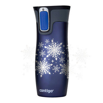 Thermobecher Contigo West Loop 2.0 470 ml Schneesterne - Matt navy blau