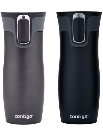 Thermobecher Contigo West Loop 2.0 470ml - Matte Black + Gunmetal